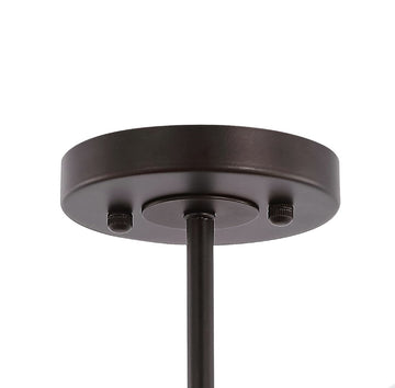 Jaymes 20" Farmhouse Industrial Iron Cylinder LED Semi Flush Mount - JONATHAN Y